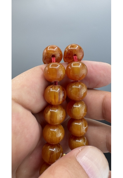 Tugerdi Bal 50 Gr Eski Döküm Helezon Hareli Sıkma Kehribar Tespih TGETES600602