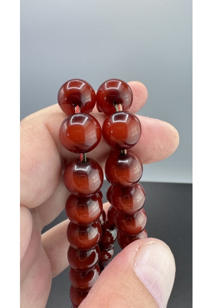 Tugerdi Vişne 49 Gr Eski Döküm Sürmeli Hareli Sıkma Kehribar Tespih TGETES600601