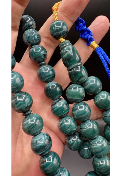 Tugerdi Firfirik Hare Koleksiyonluk Turkuaz 83 Gr Faturan Sıkma Kehribar Tespih AHTES2517