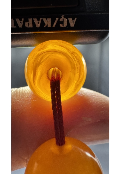 Tugerdi Firfirik Hareli Koleksiyonluk Portakal 98 Gr Faturan Sıkma Kehribar Tespih AHTES2511