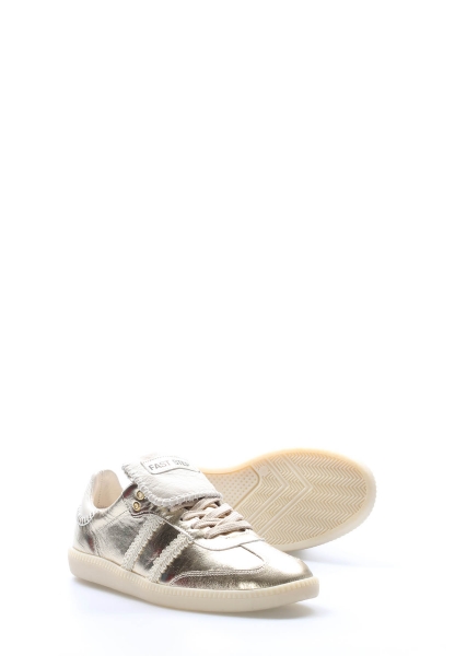 Tugerdi Altın Hakiki Deri Bağcıklı Termo Taban Kaliteli Kadın Casual Ayakkabı TG0916726100698