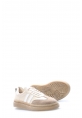 Tugerdi Bej Beyaz Hakiki Deri Bağcıklı Hafif Taban Kadın Casual Ayakkabı TG092172611182