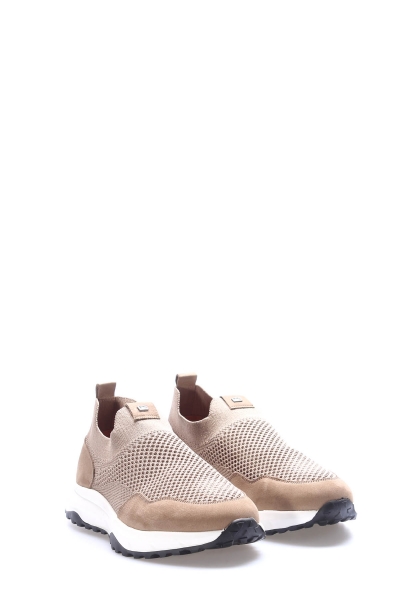 Tugerdi Bej Hakiki Deri Eva Beyaz Taban Kaliteli Erkek Spor Ayakkabı TG092141312939