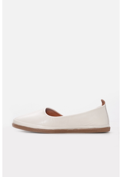 Tugerdi Bej İçi Dışı Hakiki Deri Jel Taban Kaliteli Kadın Babet Ayakkabı TG092402612510