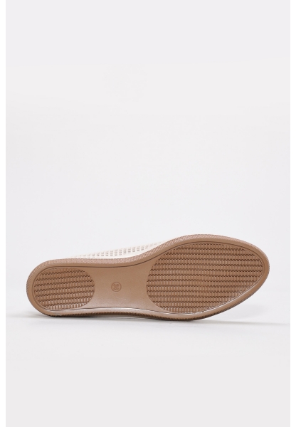 Tugerdi Bej İçi Dışı Hakiki Deri Jel Taban Kaliteli Kadın Babet Ayakkabı TG094192612513