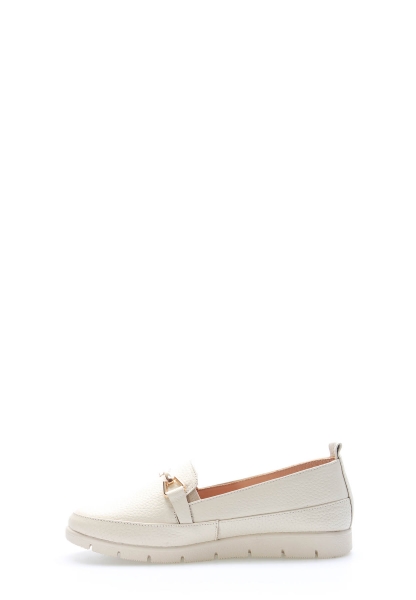 Tugerdi Bej Hakiki Deri Tokalı Hafif Taban Kaliteli Kadın Casual Ayakkabı TG09135261221154