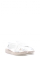 Tugerdi Beyaz Hakiki Deri Hafif Taban Kaliteli Kadın Sandalet TG09972261865