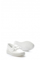 Tugerdi Beyaz Hakiki Deri Tokalı Hafif Taban Kaliteli Kadın Casual Ayakkabı TG091642612454