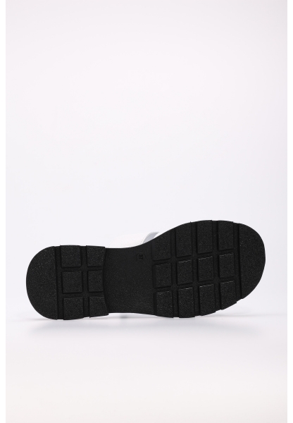 Tugerdi Beyaz Hakiki Deri Hafif Taban Şık Kadın Terlik TG097102611402