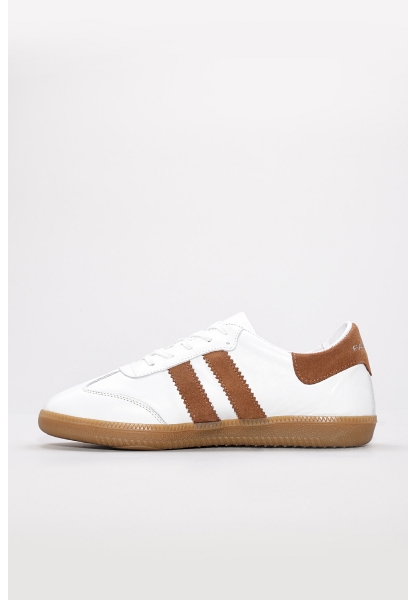 Tugerdi Beyaz Taba Hakiki Deri Termo Taban Bağcıklı Erkek Casual Ayakkabı TG09154131811