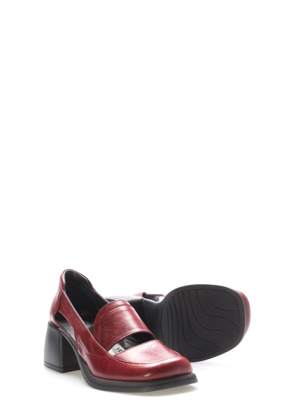 Tugerdi Bordo Hakiki Deri Hafif Kalın Taban Şık Kaliteli Kadın Casual Ayakkabı TG0921726175742536