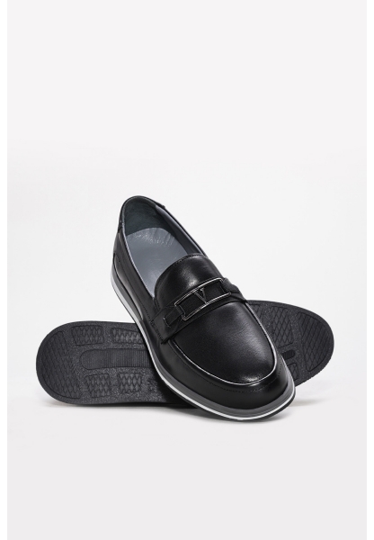 Tugerdi Siyah İçi Dışı Hakiki Deri Termo Taban Erkek Casual Ayakkabı TG092411312423