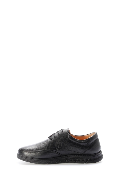 Tugerdi Siyah İçi Dışı Hakiki Deri Bağcıklı Termo Taban Kaliteli Erkek Günlük Ayakkabı TG0995113162917