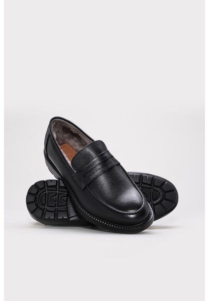 Tugerdi Siyah İçi Dışı Hakiki Deri Kauçuk Taban Erkek Klasik Ayakkabı TG09214111314501