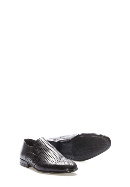 Tugerdi Siyah İçi Dışı Hakiki Deri Neolit Taban Kaliteli Erkek Klasik Ayakkabı TG09218131911