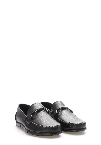 Tugerdi Siyah İçi Dışı Hakiki Deri Kauçuk Taban Kaliteli Erkek Loafer Günlük Ayakkabı TG0962813164442536