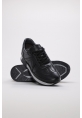 Tugerdi Siyah İçi Dışı Hakiki Deri Termo Taban Bağcıklı Erkek Sneaker Ayakkabı TG092451311427