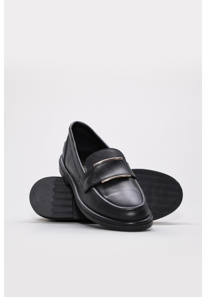 Tugerdi Siyah İçi Dışı Hakiki Deri Termo Taban Kadın Casual Ayakkabı TG0924626140634