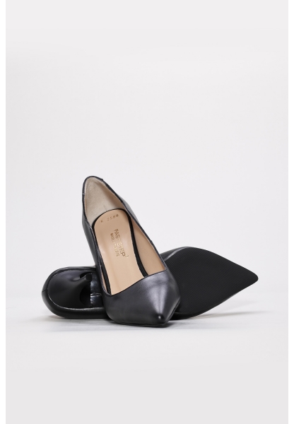 Tugerdi Siyah İnce Topuklu Hakiki Deri Jurdan Taban Kadın Ayakkabı TG092152612998