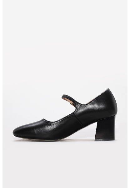 Tugerdi İçi Dışı Hakiki Deri Siyah Kadın Topuklu Ayakkabı AH08064261474