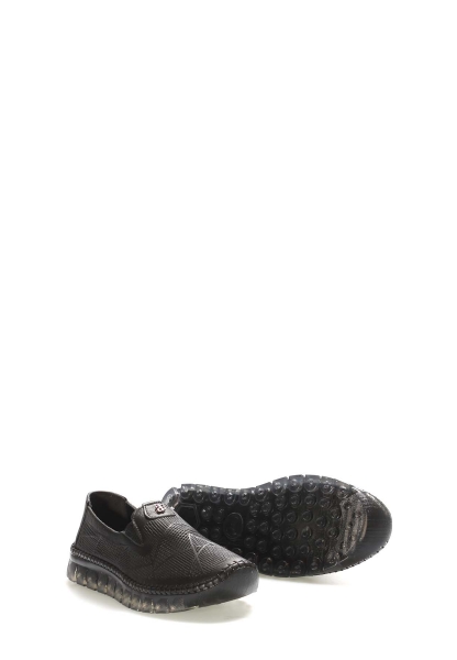 Tugerdi Siyah Hakiki Deri Jel Taban Kaliteli Kadın Casual Ayakkabı TG0941926530