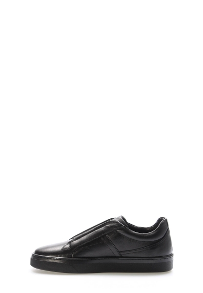 Tugerdi Siyah İçi Dışı Hakiki Deri Lastikli Kauçuk Taban Kaliteli Erkek Günlük Ayakkabı TG09819131635