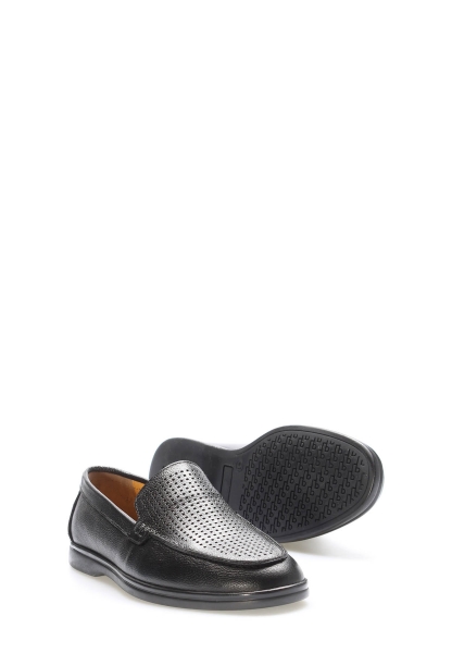 Tugerdi Siyah İçi Dışı Hakiki Deri Kauçuk Taban Kaliteli Erkek Casual Ayakkabı TG098191310201221028