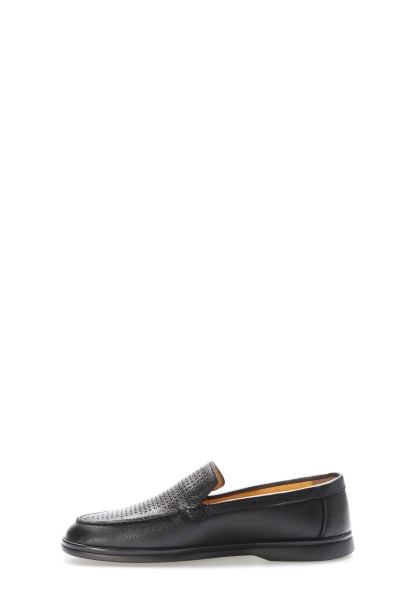 Tugerdi Siyah İçi Dışı Hakiki Deri Kauçuk Taban Kaliteli Erkek Casual Ayakkabı TG098191310201221028