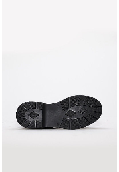 Tugerdi İçi Dışı Hakiki Deri Siyah Şık Kız Çocuk Casual Ayakkabı AH0800624315107