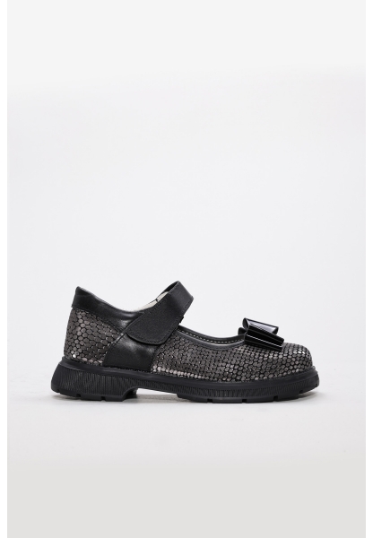 Tugerdi İçi Dışı Hakiki Deri Siyah Şık Kız Çocuk Casual Ayakkabı AH0800624315107