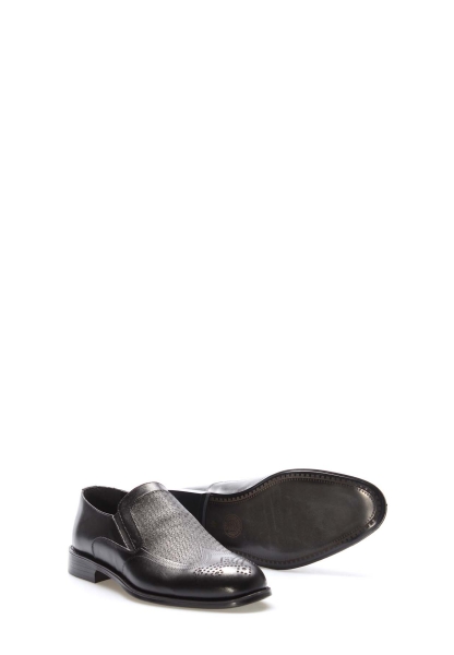 Tugerdi Siyah Hakiki Deri Siyah Neolit Taban Tarz Klasik Erkek Ayakkabı TG09218131815