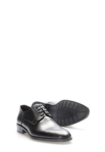 Tugerdi Siyah Hakiki Deri Siyah Termo Taban Kaliteli Klasik Erkek Ayakkabı TG0981913161412