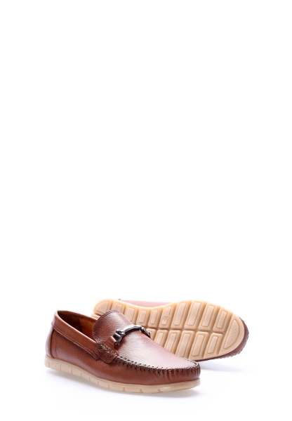 Tugerdi Taba İçi Dışı Hakiki Deri Kauçuk Taban Tokalı Erkek Loafer Ayakkabı TG0962813516