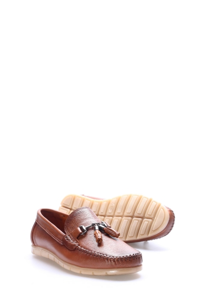 Tugerdi Taba İçi Dışı Hakiki Deri Kauçuk Taban Püsküllü Erkek Loafer Günlük Ayakkabı TG096281311071