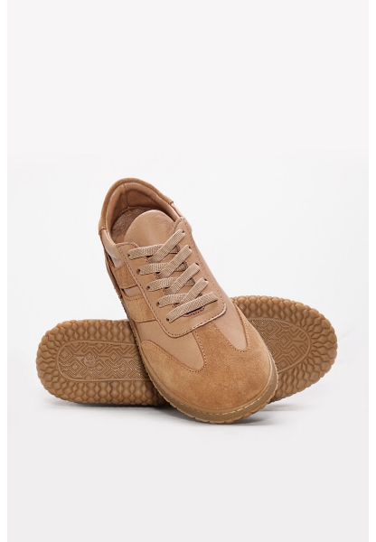 Tugerdi Taba İçi Dışı Hakiki Deri Termo Taban Bağcıklı Rahat Kadın Günlük Ayakkabı TG092462612414