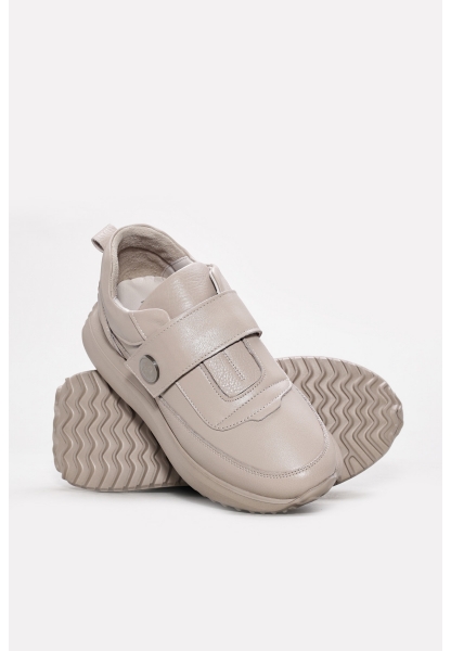 Tugerdi Vizon İçi Dışı Hakiki Deri Cırtlı Hafif Taban Günlük Kadın Ayakkabı TG09136ZA91420