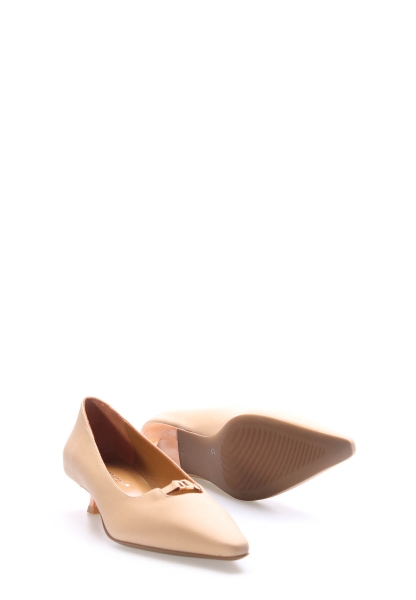 Tugerdi Vizon İçi Dışı Hakiki Deri Jurdan Taban Kadın Kısa Topuklu Ayakkabı TG09019261251092