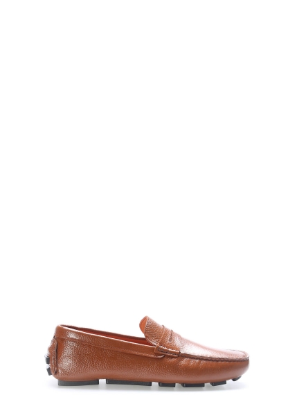 Tugerdi Taba Floter İçi Dışı Hakiki Deri Kauçuk Taban Kaliteli Erkek Loafer Ayakkabı TG09216131543