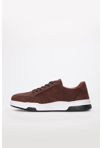 Tugerdi Kahve Nubuk İçi Dışı Hakiki Deri Bağcıklı Termo Taban Erkek Günlük Ayakkabı TG0995113131316