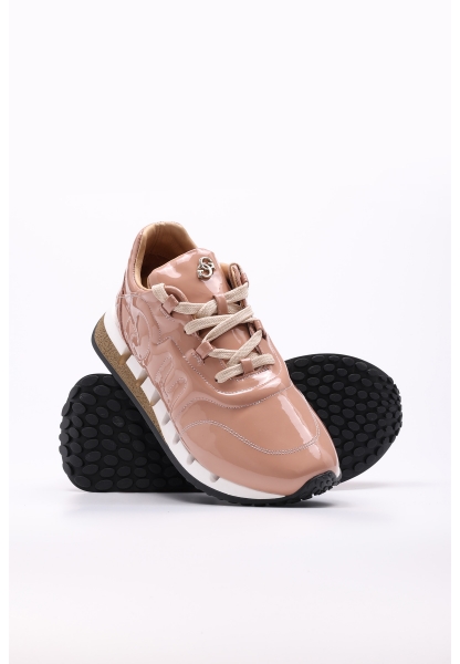 Tugerdi Somon Rugan Hakiki Deri Bağcıklı Termo Taban Kadın Spor Ayakkabı TG09167261400873