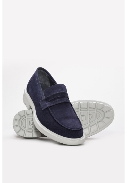 Tugerdi Lacivert Süet İçi Dışı Hakiki Deri Eva Taban Erkek Casual Ayakkabı TG092141314501