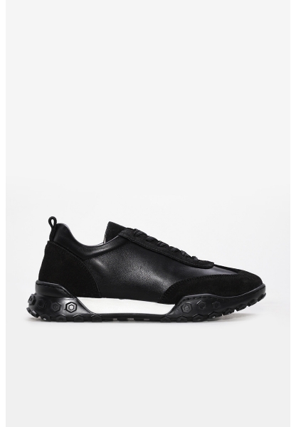 Tugerdi Siyah Süet Hakiki Deri Bağcıklı Termo Taban Günlük Kadın Ayakkabı TG0916926124445