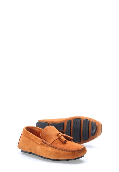 Tugerdi Taba Süet İçi Dışı Hakiki Deri Kauçuk Taban Kaliteli Erkek Loafer Ayakkabı TG09216131544
