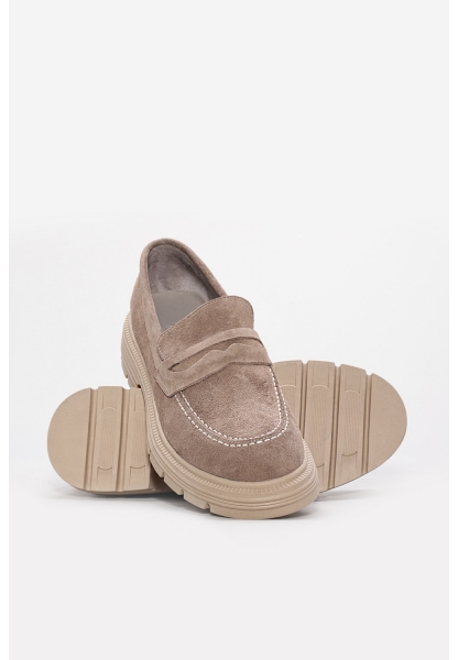 Tugerdi Vizon Süet İçi Dışı Hakiki Deri Hafif Taban Kadın Günlük  Ayakkabı TG0921726161444