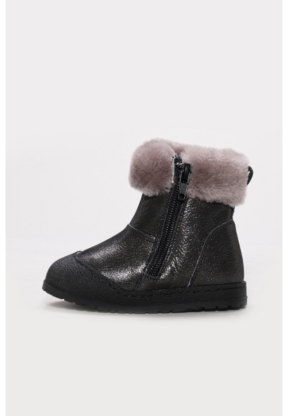 Tugerdi İçi Kürklü Dışı Hakiki Deri Çelik Unisex Çocuk Bot AH08157112412818