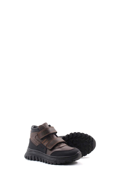 Tugerdi İçi Kürklü Dışı Hakiki Deri Kahve Unisex Çocuk Spor Bot AH08612116115967