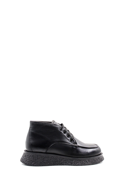 Tugerdi Siyah İçi Kürklü Hakiki Deri Bağcıklı Kaliteli Termo Taban Kadın Bot TG0921711261920