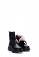 Tugerdi İçi Kürklü Dışı Hakiki Deri Siyah Unisex Çocuk Kalın Taban Bot AH08612116116447