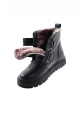 Tugerdi İçi Kürklü Dışı Hakiki Floter Deri Siyah Unisex Çocuk Bot AH0876911241239