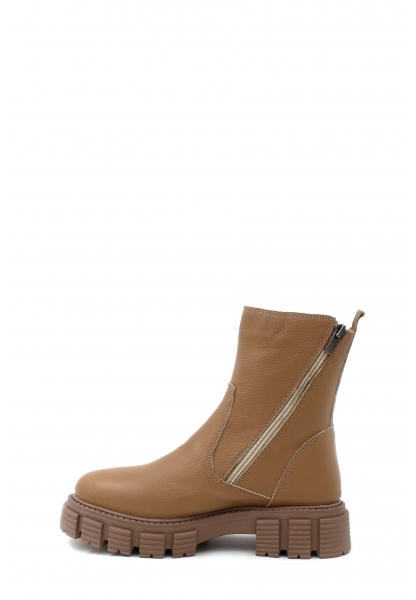 Tugerdi Vizon Floter İçi Kürklü Hakiki Deri Fermuarlı Kauçuk Taban Kadın Bot TG097101126162294